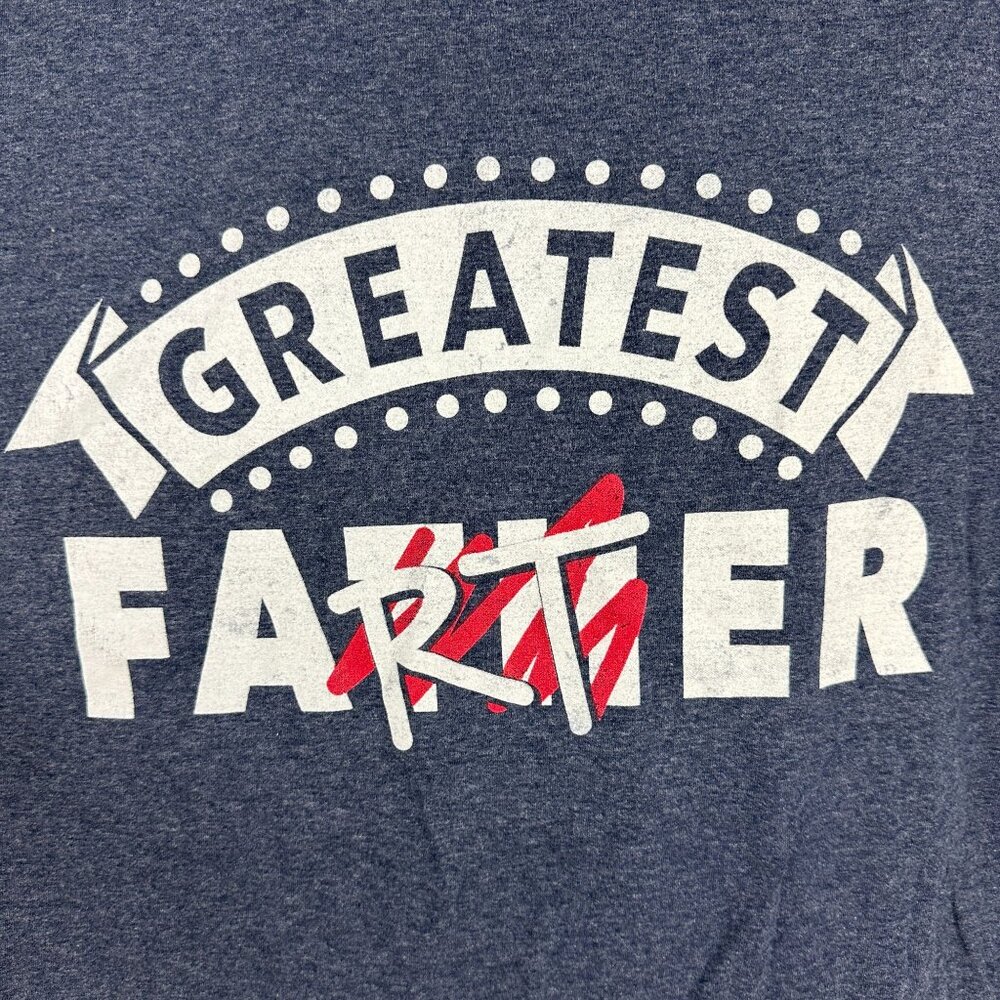 Greatest FarTer Fathers Day T-Shirt Size L Gray